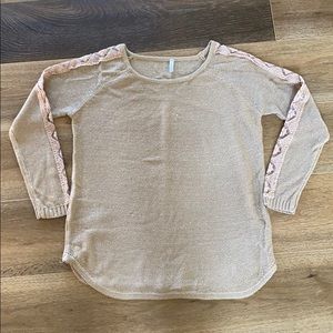 Sand color maternity sweater